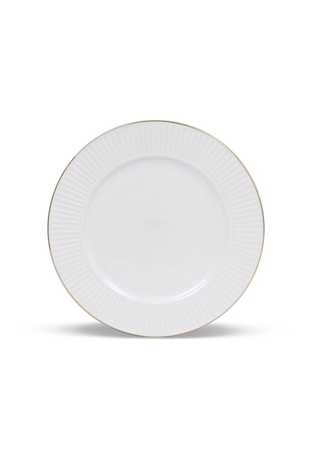 Royal Orchid New Bone China Embossed Side Plate – 20cm, White, Loose Crockery