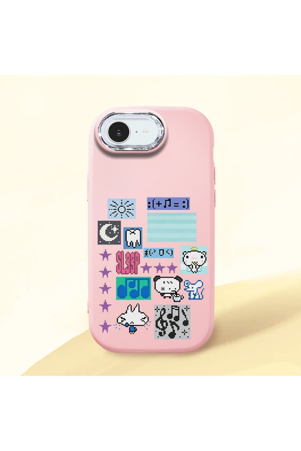 Pink Silicone Case with Shock-Absorbing Camera Protections Compatible with iPhone 16E