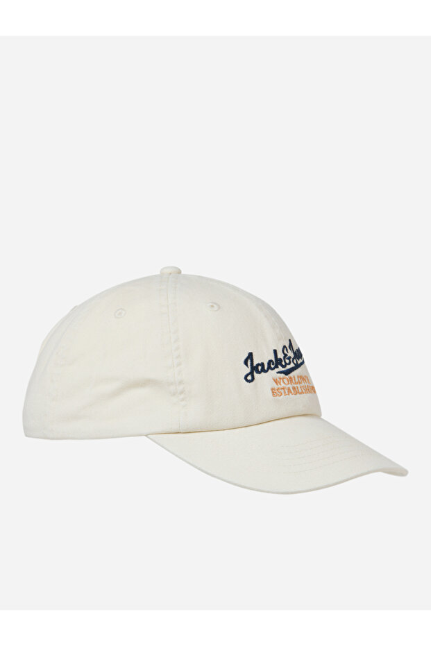 Off White Soft Base Embroidered Cap