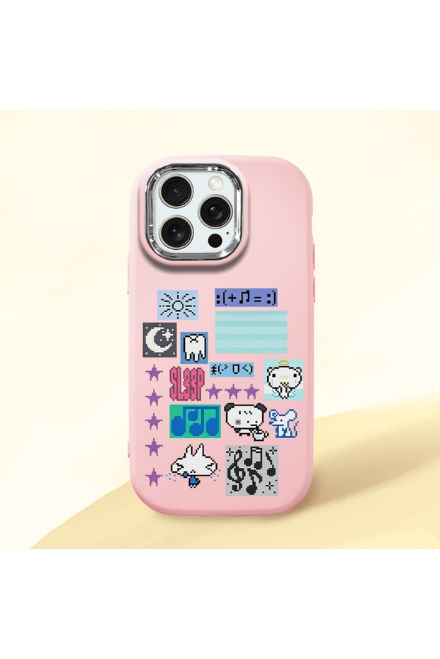 Pink Silicone Case Compatible with iPhone 15 Pro Max with Shock-Absorbing Camera Protections