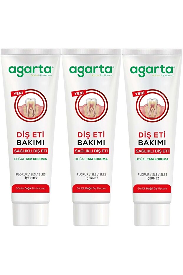 Natural Full Protection Toothpaste 90 ml Gum Care & Anti-Plaque (Set of 3)