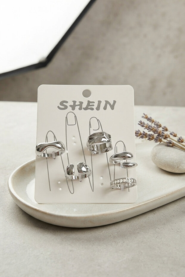 Silver Color Brass Bohemian Ring Combination Byk4265 -