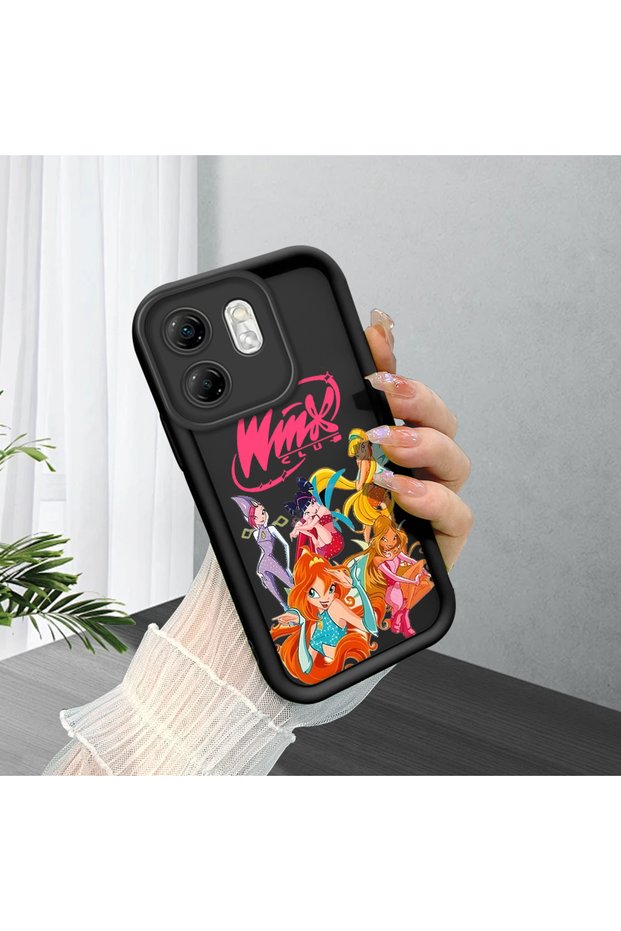 Infinix Smart 9 Compatible Black Silicone Case with Shockproof Camera Protection