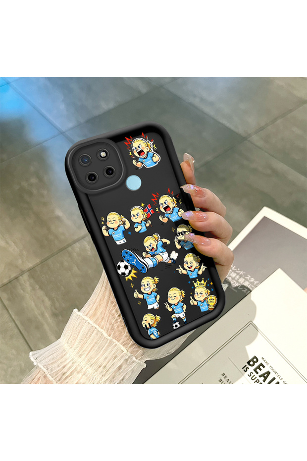 Realme C21Y/C25Y Compatible Black Silicone Case Shockproof with Camera Protection