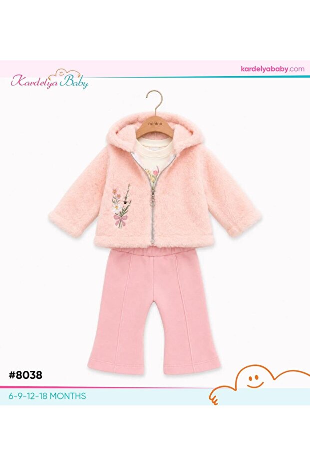 PELÜŞ MINTLU BEBE 3LÜ TAKIM