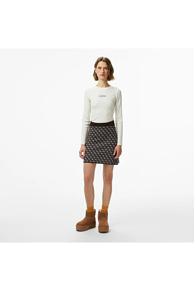 Aubrey 4g Logo Slim Fit Elastic Waist Mini Skirt W5Bd81Z3Jd2 Skirt W5Bd81 Z3Jd2 Fnht