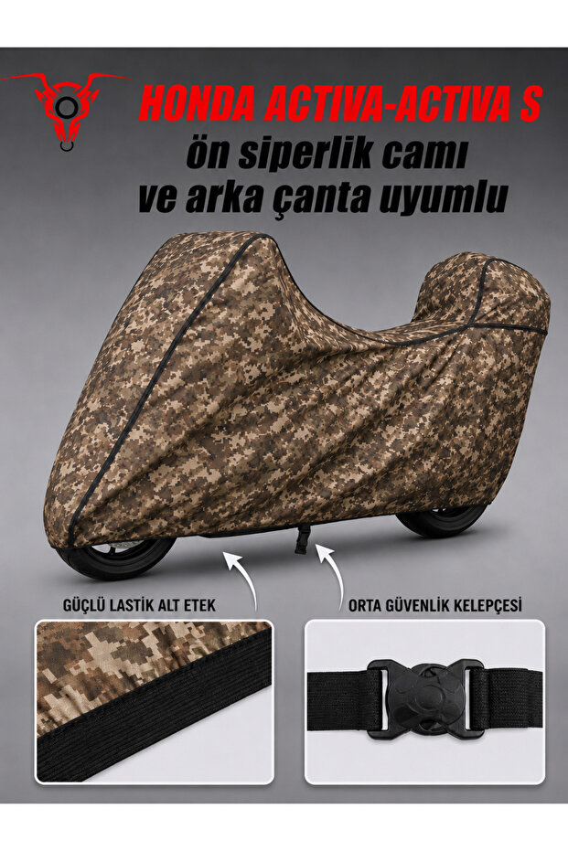 Honda Activa-Activa S Army Premium Camouflage Patterned Water and Sun Resistant Motorcycle Br