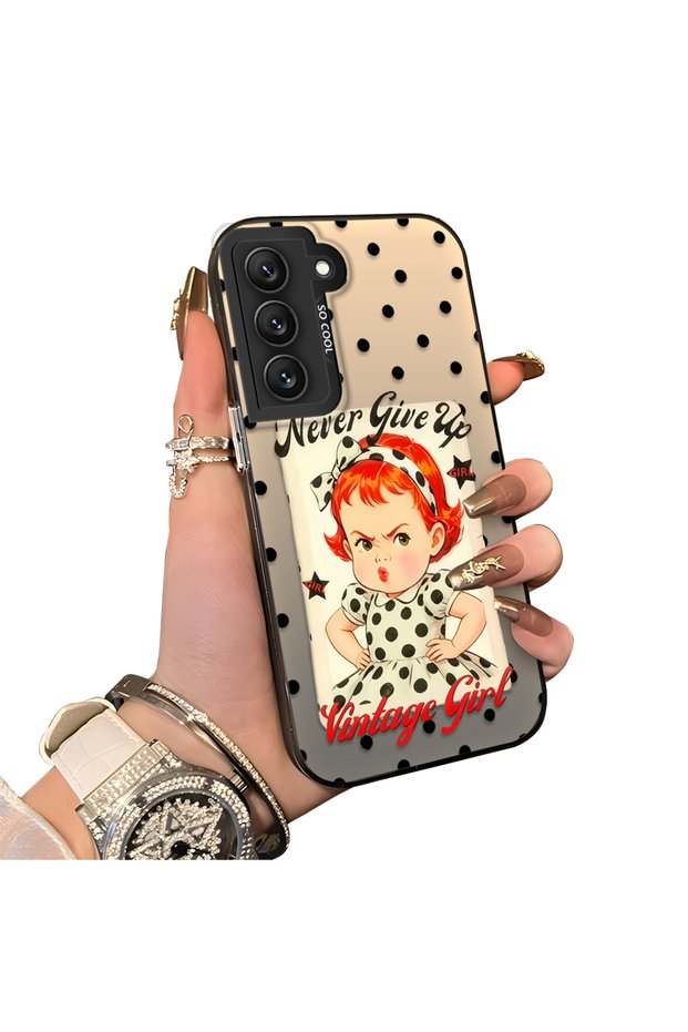 Samsung Galaxy S22 Compatible Hard Acrylic Back Silicone Edge Lens Protection Case