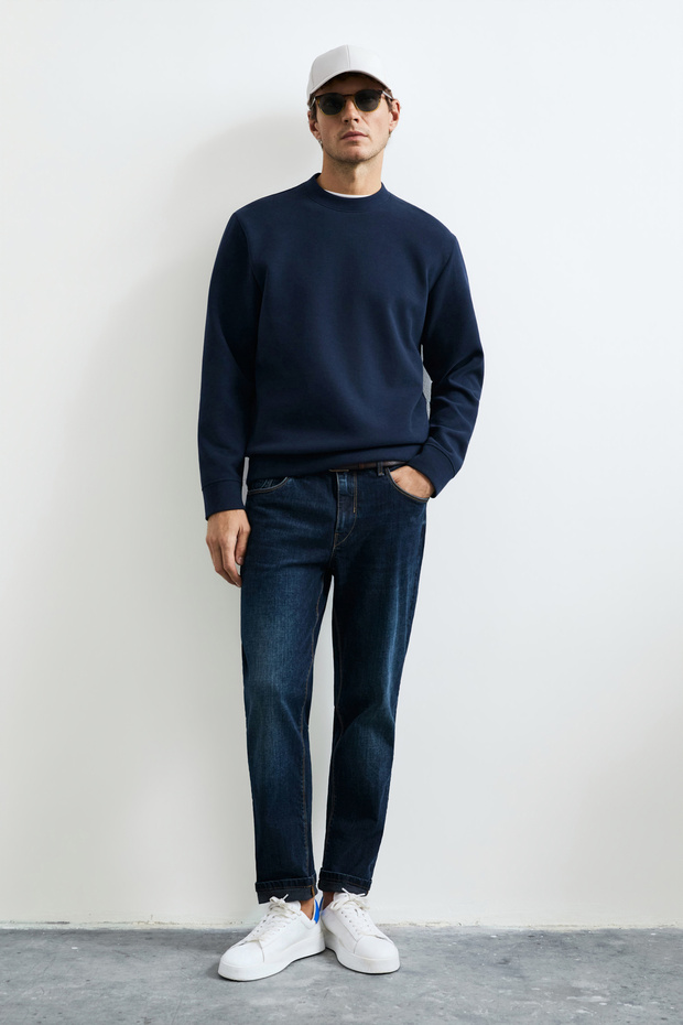 Logan Men's Sweatshirt Navy Blue
