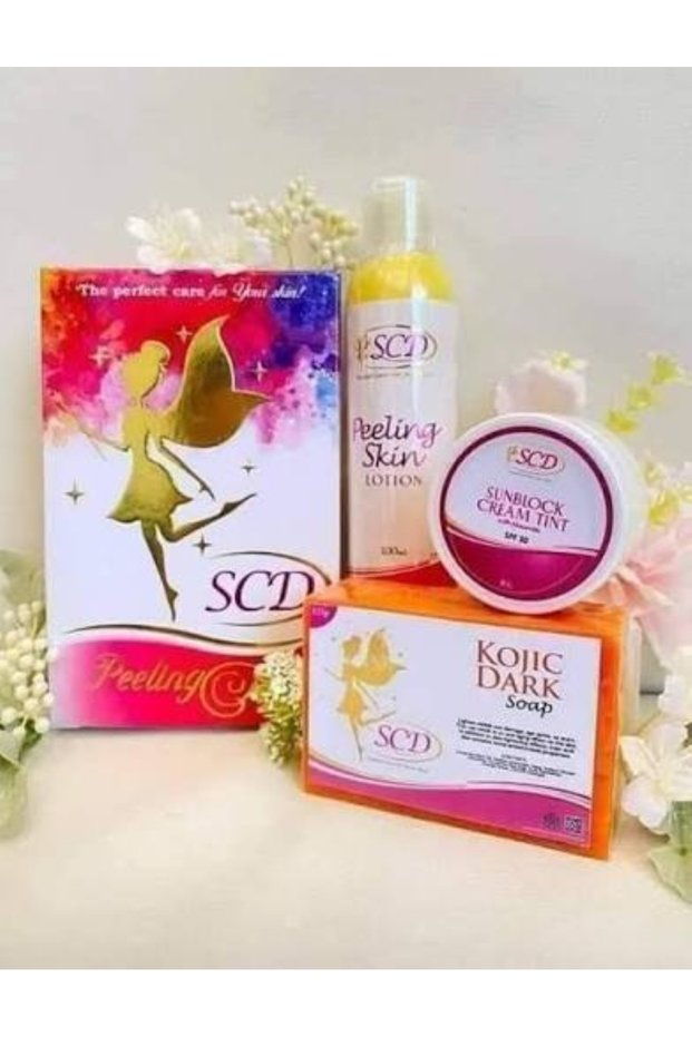 Peeling Skin Care Set – Peeling Skin Lotion, Kojic Dark Soap & Sunblock Cream