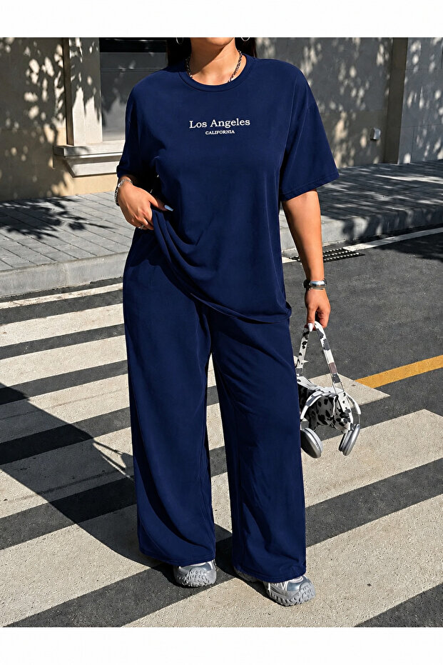 Women's Oversize Wide Leg Suit – 100% Cotton | Los Angeles Printed
