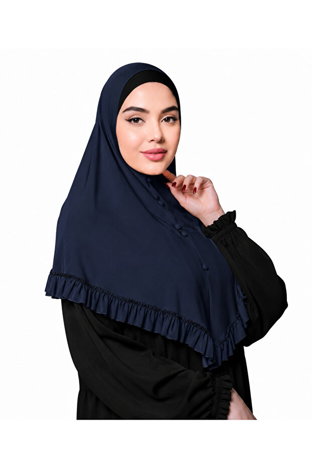 Ladies Ruffle Trim Hijab – Elegant Modest Headscarf for Women