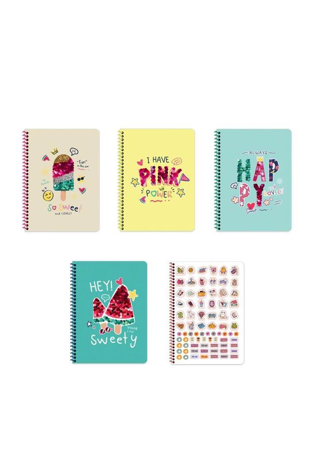 Keskin 16,5*22,5 80 Yp.Çiz. Pp Cover Spiral Notebook-Gloss