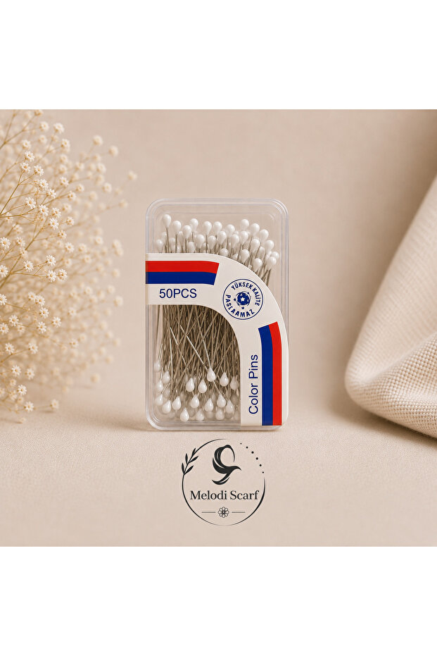 Women's Hijab Scarf Pin - Multi-Purpose Bulk Pin 50 Pieces 1 Box
