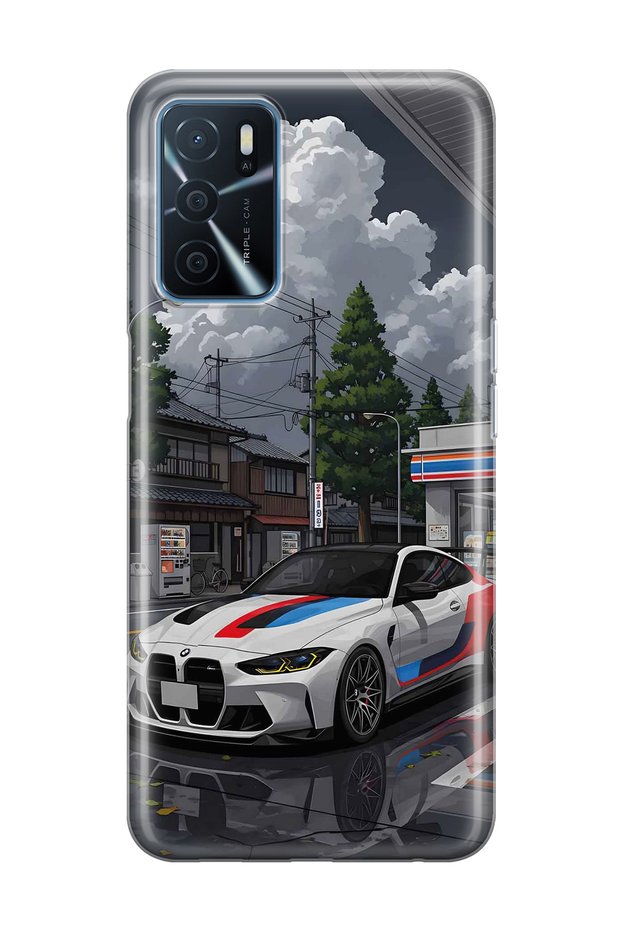 حافظة هاتف شفافة متوافقة مع نمط BMW لهاتف Oppo A16 / A55
