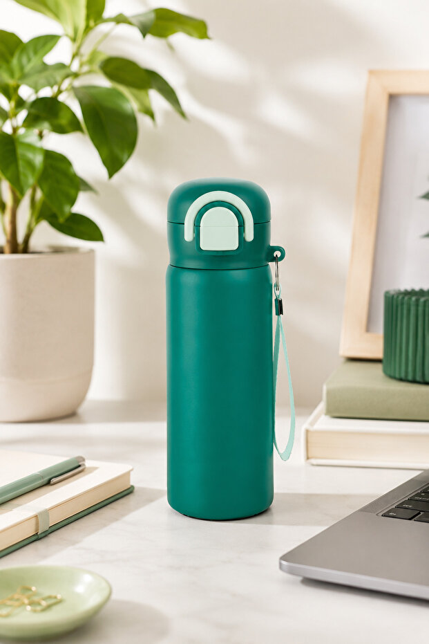 Siply Water Bottle 600 ml Water Bottle 304 Stainless Steel Children's Water Bottle with Dual Drinking Modes and Locking Lid