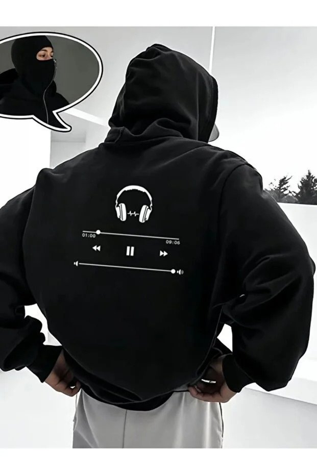 Masked Hooded Sweatshirt Hoodie