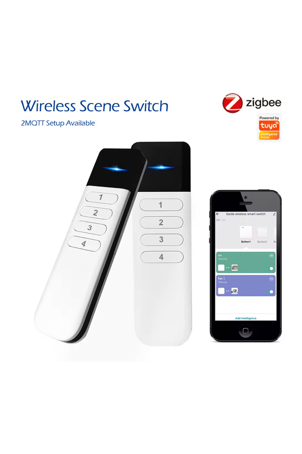 Remote control Tuya ZigBee Wireless Portable Remote Control 4 sets of scene dimming automation switc
