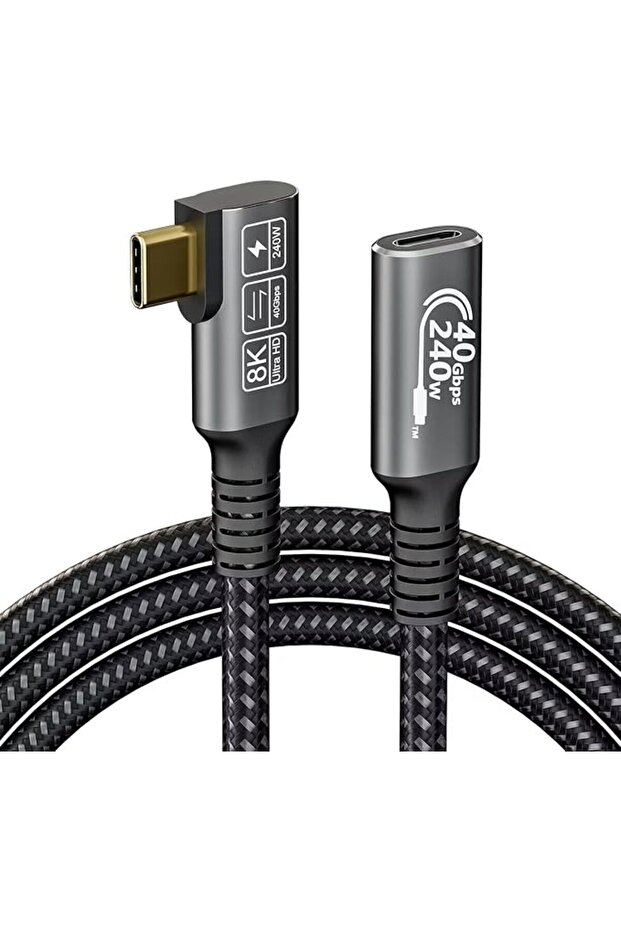 كيبل وصلة USB C 4 مع كيبل ثاندربولت 4، كيبل فيديو محول شاشة عرض 8K، كيبل شحن 240 واط، كيبل بيانات 40