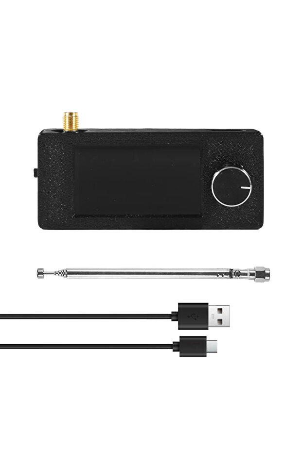 black ATS MINI SI4732 Full Band DSP Radio, Pocket Receiver FM AM MW SW SSB, with Headphone Amplifier