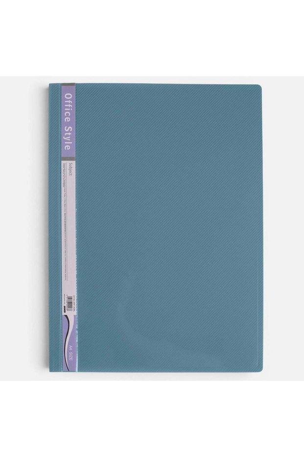 A4 File with Ribbed Blue Grey Ribbed Pattern