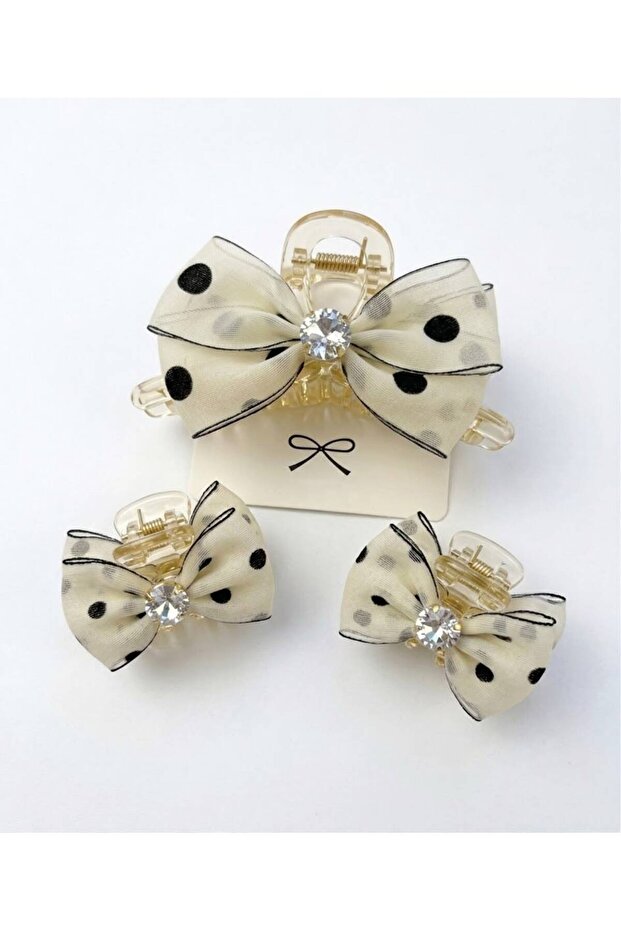 3-Piece Plastic Latch Clasp Set with Polka Dots (Bc-1311)