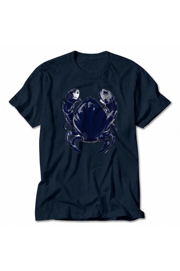 Women's Cancer Zodiac Moon Cycle Design - Navy Blue