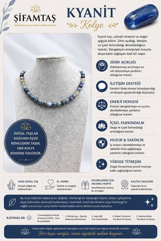 Kyanite Natural Stone Necklace