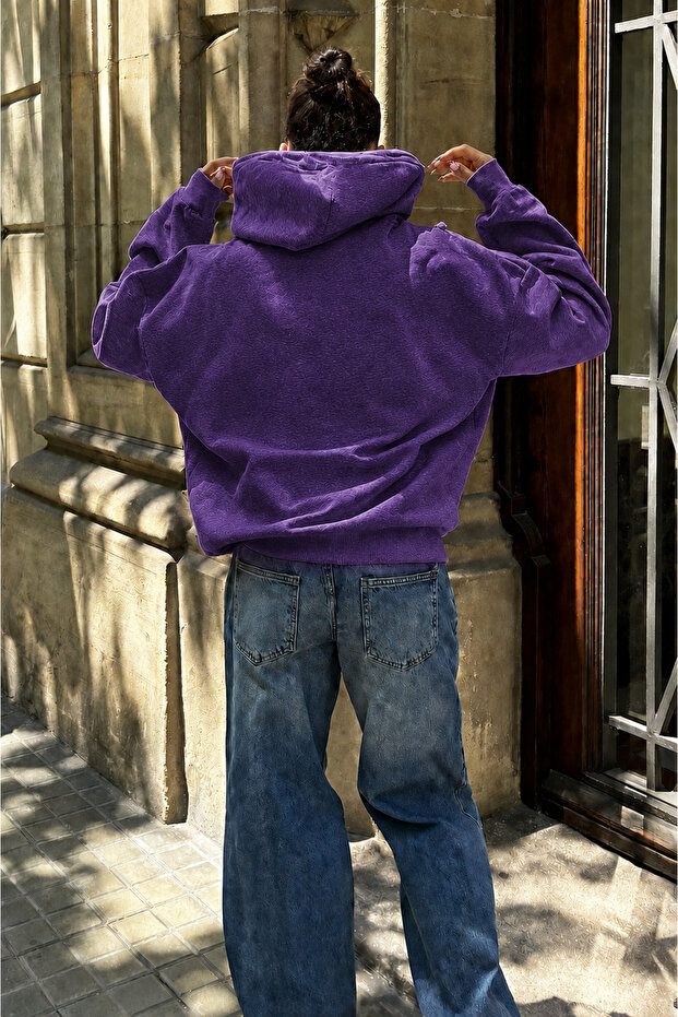 Solid Color Cotton Women's Sweatshirt