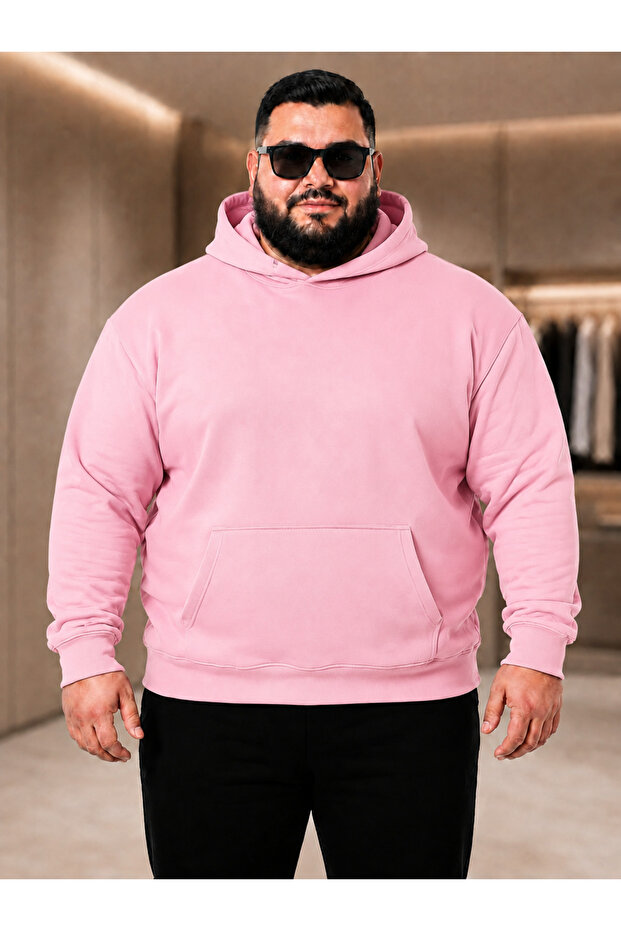 Solid Color Cotton Men's Oversized Sweatshirt