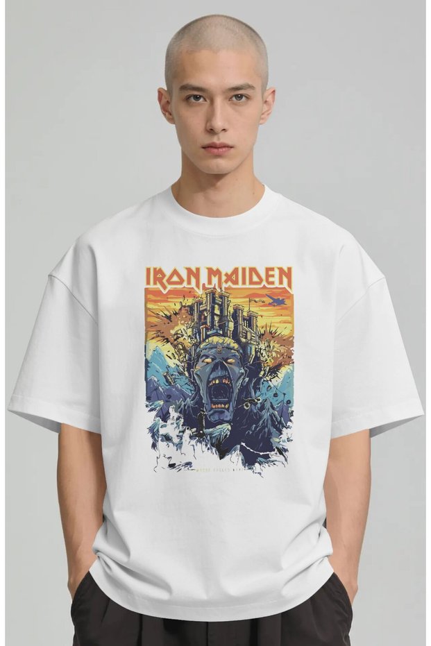 Iron Maiden Rock Metal Music Band Printed Unisex Oversize Premium T-Shirt