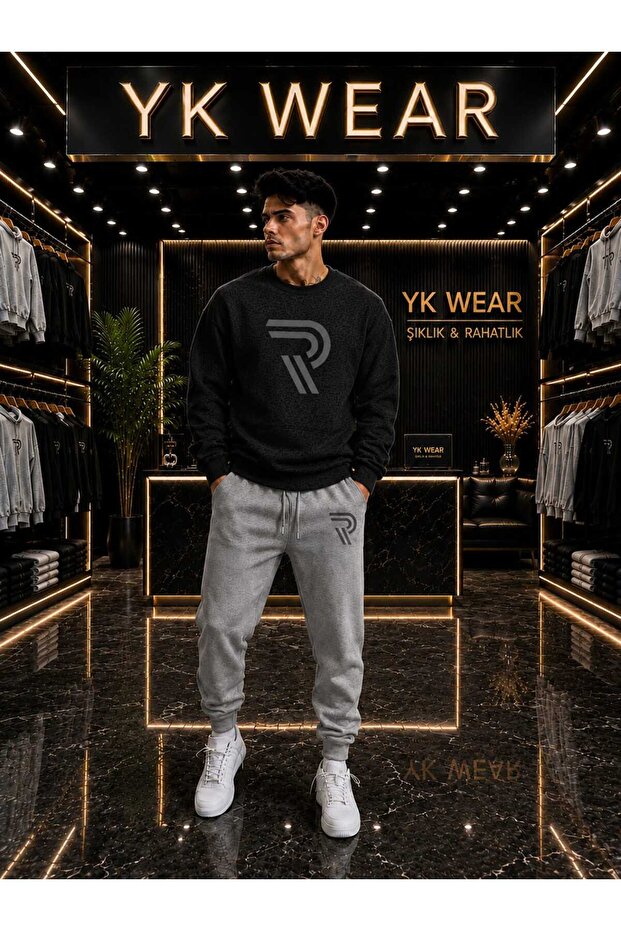 Trend Alarm Special Design Comfortable Cut Sweatpants Set Unisex