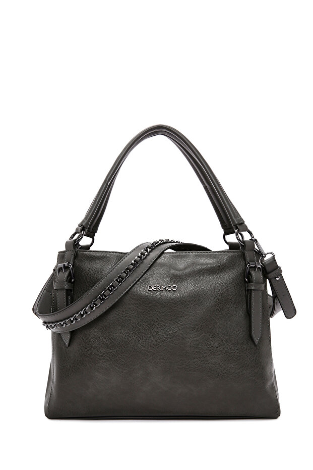 Women's Gray Long Strap Shoulder Bag Wb200016Sv