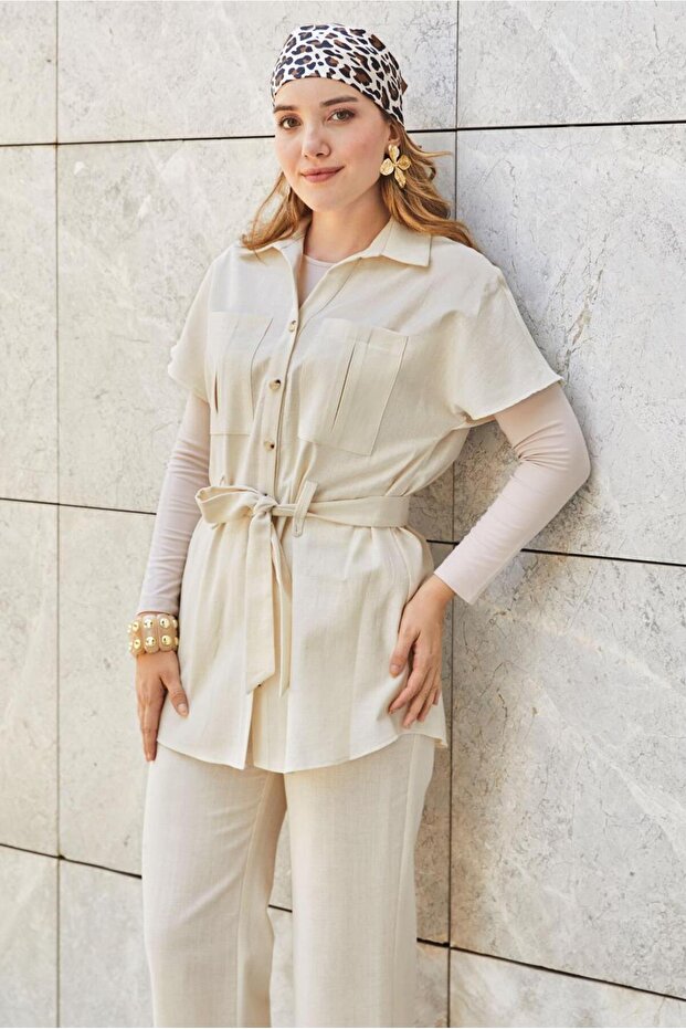 Belted Pants Suit 46815