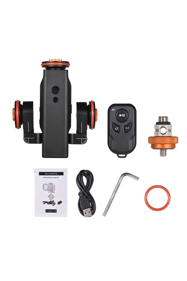 black Andoer L4 PRO Motorized Camera Video Dolly with Scale Indication Electric Track Slider Wireles