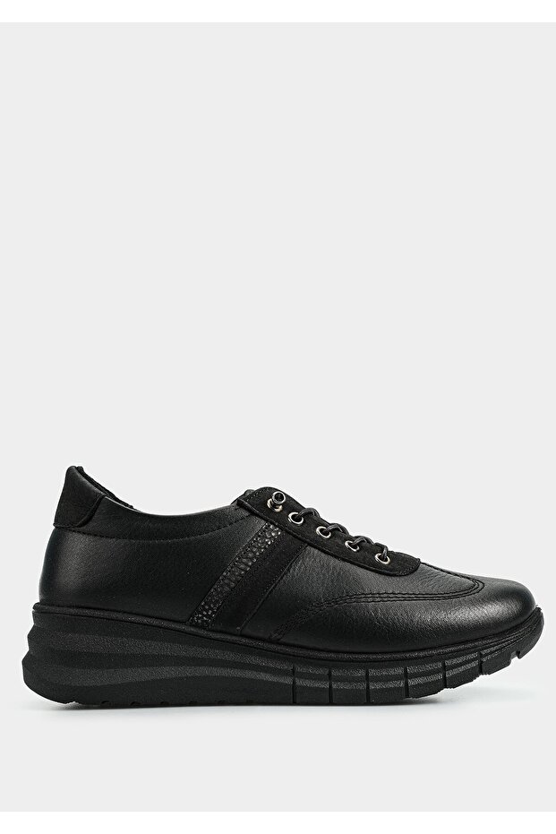 Black Leather Women's Shoes