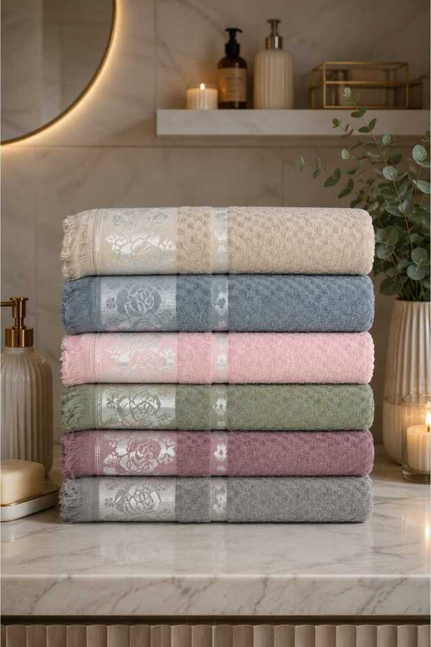 Liva Premium 100% Cotton 4-Piece Face Towel Set 50*90 cm Dowry - Gift - Kitchen