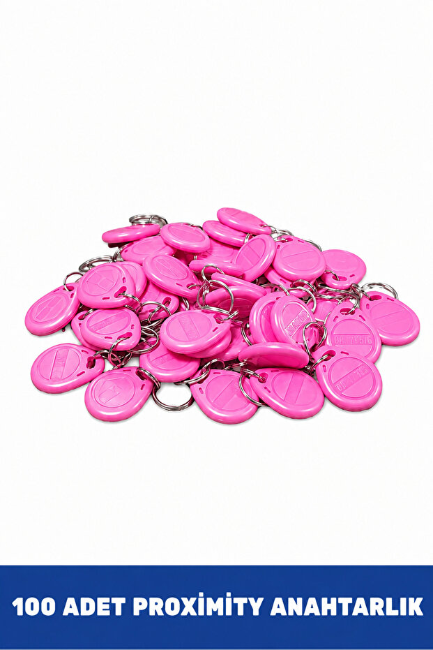 100 Pieces Pink Tag Indicator Proximity Keychain
