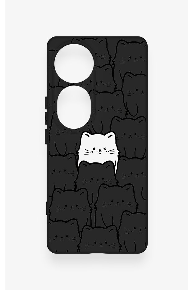 Vivo V40 Compatible Many Cats Patterned Silicone Case