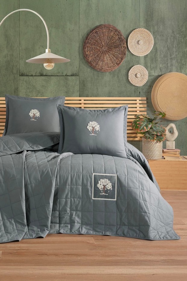 Ranforce 100% Cotton Embroidered Single Bedspread Set Verra