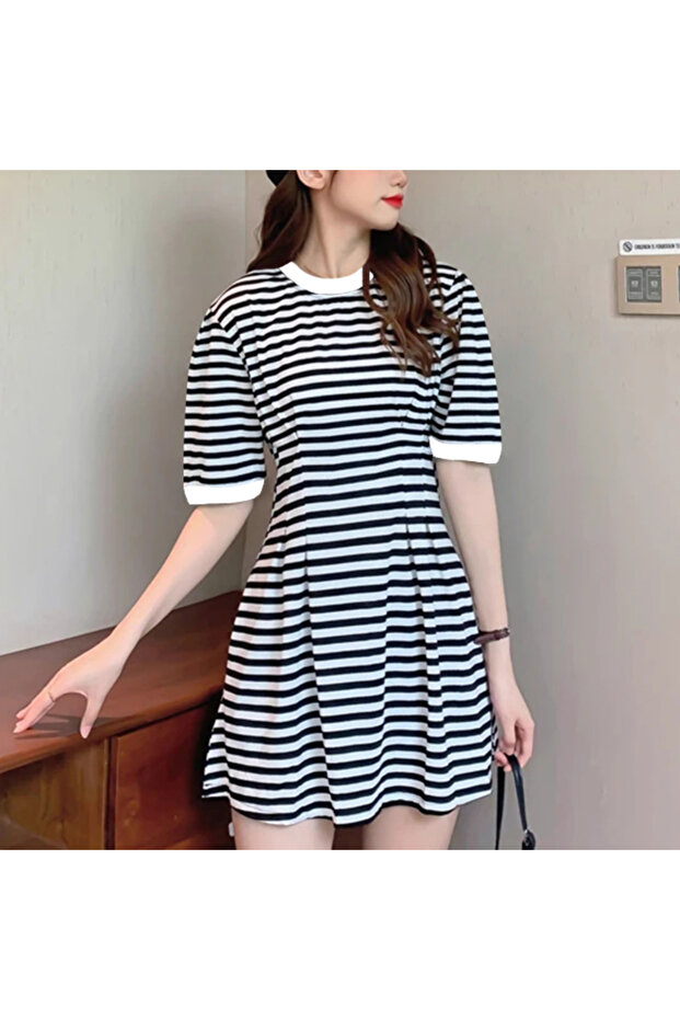 Women's Striped A-line Dress