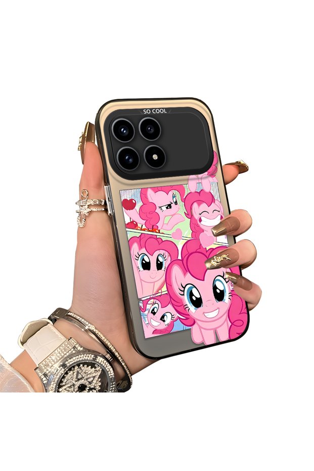 Xiaomi Redmi K90 5g Compatible Pinkie Pie Multiple Facial Expression Printed Hard Acrylic Back Soft Silicone Frame Case