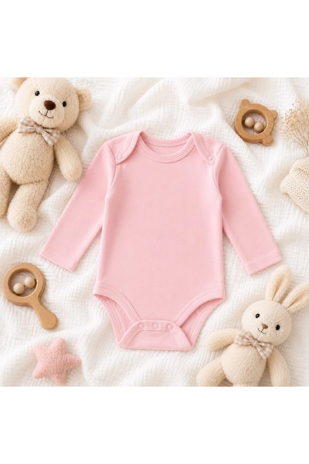 Long sleeve desenless baby t-shirt
