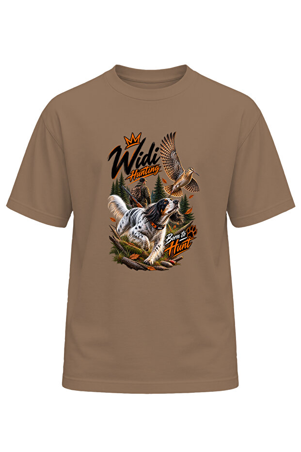 Collection Special Design Hunting Setter Dog Printed Nature Premium T-Shirt