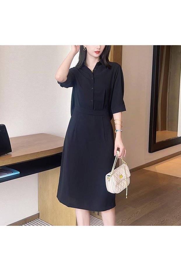 Women's Black Midi Dress