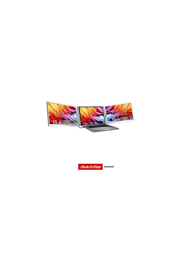 PMO P150-FDB 15.6'' Full HD 60 Hz IPS Çift Ekranlı Taşınabilir Laptop Monitörü
