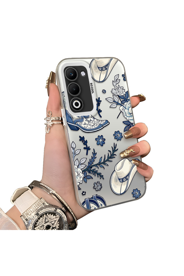 Oppo A5 4G/5G Compatible Hard Acrylic Back Silicone Edge Lens Protection Case
