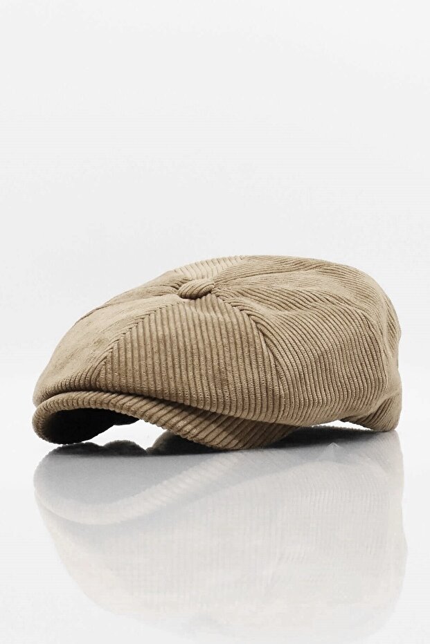Corduroy English Beanie Hat - Mink