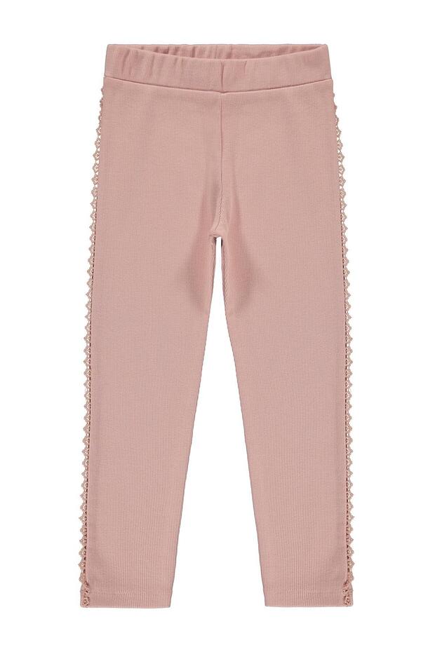 Lace Detailed Leggings for 6-9 Years Old - Pink