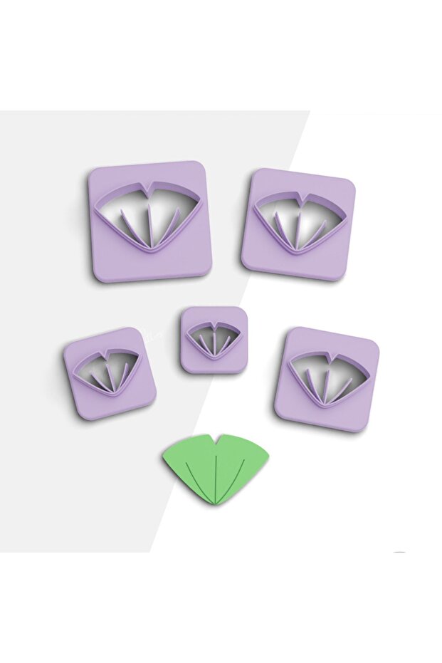Leaf Polymer Clay Cutting Mold, Earring Mold, Cookie Mold, Ceramic Mold, 5 Sizes, No: 605